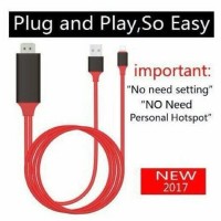 KABEL LIGHTNING HDMI HDTV to DIGITAL TV LCD IPHONE 5 6 7 IPAD MINI NEW