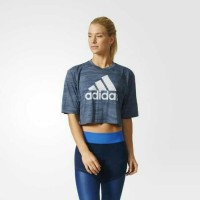 Baju olahraga Wanita kaos adidas crop tee shirt women original