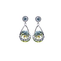 Anting Gantung Lapis Emas Perhiasan Swarovski Elements Fliz AS17301