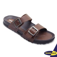 HOMYPED SANDAL PRIA NAVARA 806 LEATHER BROWN