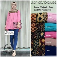 TERBARU Baju Atasan Muslim Blouse Muslim Janaty Blouse Wanita Modern