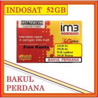 Jual Kartu Perdana Internet Indosat 52GB - Voucher 52GB tanp AK-36D Ob