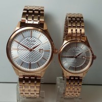 Jam Tangan Couple Alexandre Christie AC8453MDLD Classic Rosegold Steel