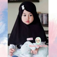 Jual Jilbab Instan anak Monia Jilbab bayi Laika size S warna Hitam TERLARIS Murah