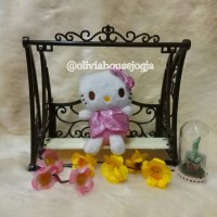 Gantungan Kunci Hello Kitty Gaun Pink Blink-Blink