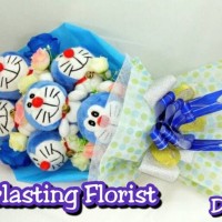 Jual Bucket Doraemon (D007) Buket Bunga Boneka Bouquet Wedding Wisuda Kado Murah