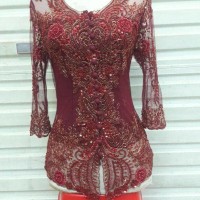 KEBAYA ATASAN TILE PAYET SUPER JEPANG BY TATA NEW MERAH HATI