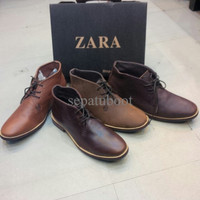 sepatu boots zara man original leather kualitas PREMIUM boots terbaru