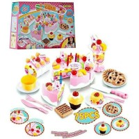 HARGA DISKON DIY FRUIT CAKE PINK BESAR 75 PCS - MAINAN KUE ULANG TAHUN