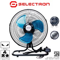 Kipas Angin Besi Tornado Meja + Dinding / Tembok SELECTRON 118T (12