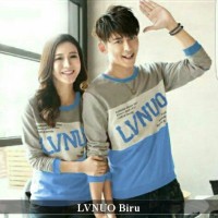 Lengan panjang couple berkualitas | baju kapel tebal | LVNUO biru