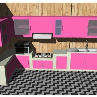 Kitchen Set Minimalis , Playwood, Kayu Jati, Kayu Mahoni