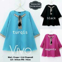 Baju Wanita Atasan Pakaian Vivo Blouse Tunic Blouse Muslim Hijab
