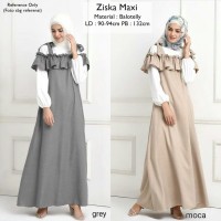 Baju Wanita Muslim Pakaian Hijab Ziska Maxi Tunic Blouse Dress Gamis
