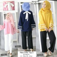 Baju Wanita Atasan Pakaian New Dilla Top 2 Tunic Blouse Muslim Hijab