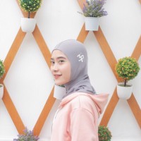 hijab sport kerudung olahraga (grey)