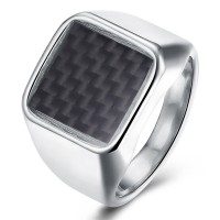 Cincin Titanium Cincin Tengkorak Silver Ring Carbon Perhiasan Wanita