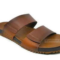 Sendal / Sandal Kulit Pria MAX POLO TDP 02 BROWN