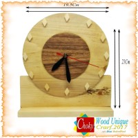 Jam Meja Kayu Unik 1