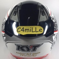 PROMO Helm KYT DJ Maru Word GP Ximeon Xavier White Red