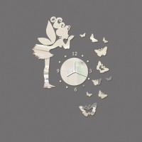 3d Acrylic Home Decoration Silver Mirror Living Room Wall Clock
