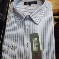 Kemeja Formal: Lengan Panjang Cardinal Original Putih Biru