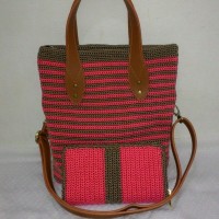 Tas rajut handmade totebag sling bag + dompet rajut