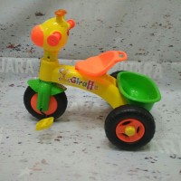 SEPEDA RODA TIGA PMB GIRRAFE T-03 KUNING MAINAN ANAK PLASTIK TEBAL