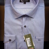 Kemeja Formal: Lengan Panjang Cardinal Original Biru Putih