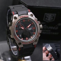 (Diskon) Jam Tangan Tetonis original pria LS1759 - Black Red