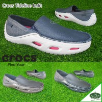 sepatu pria crocs tideline sport LEATHER sepatu kulit pria T3010