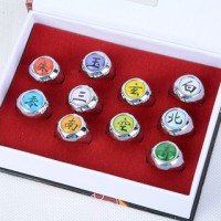Set aksesoris cincin naruto akatsuki 10 pcs in 1 set