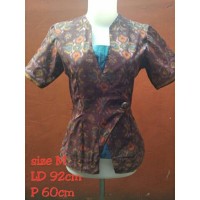 Atasan Batik Wanita / Blouse Kemeja Bahan Kain Tenun Ikat Endek Bali