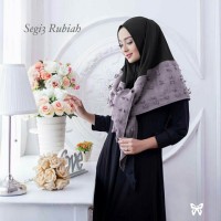 kerudung jilbab organza dot rubiah instan segitiga