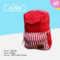 Tas Wanita Ransel Alma MR Red - Rumah Warna