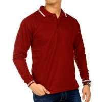 POLO POLOS LENGAN PANJANG BIRU KAOS KERAH POLO KERAH LENGAN PA T19