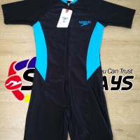 Baju Renang Speedo Diving Anak Hitam Kombinasi Biru Muda