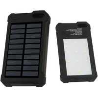 Jual SINOFER POWER BANK 2 USB 12000mAh with SOLAR PANEL - BLACK Murah
