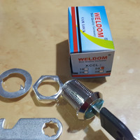 Jual kunci camlock 20mm WELDOM lemari loker laci aluminium rak piring Murah