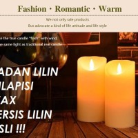 Jual LILIN ELEKTRIK NYALA API BERGOYANG (1 SET 2 PCS) WARNA PUTIH Murah