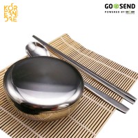 Jual Paket Korean Rice Bowl (Mangkuk Stainless + Sujeo + Bamboo Mat Murah