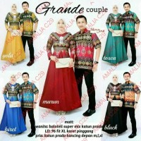 BAJU BATIK COUPLE SARIMBIT SERAGAM PESTA HIJAB MUSLIM KEBAYA WANITA