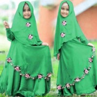 Syari Anak Najwa Hijau Muda Sw Baju Muslim Anak Perempuan Jersey