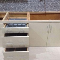 Kitchen Set Lemari Dapur Korea Mewah Bahan Kayu Solid Kombinasi