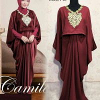 Jual KAFTAN CANTIK CAMILA MAROON BAJU PESTA DRESS PESTA MUSLIMAH MURAH Murah