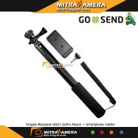 Tongsis Monopod SBOX GoPro Mount + Smartphone Holder