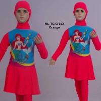 Baju Renang Anak Muslim SD Muslimah Cewek Perempuan Motif