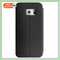 Imak Flip Leather Cover Case Series Samsung Galaxy S6 Edge BlackImak F