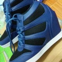 Jual sneaker hidden wedges sepatu wanita hak heels tinggi boots kets zumba Murah
