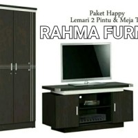 Paket Anak Kos (Lemari Pakaian 2 Pintu dan Meja Tv)